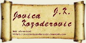 Jovica Kozoderović vizit kartica